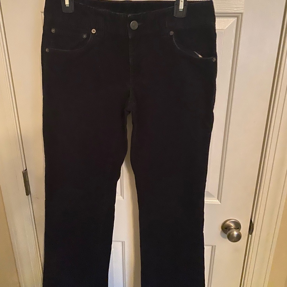 Tommy Hilfiger Jeans Womens 8 Relaxed Warm Black Corduroy Pants Cotton Blend NEW